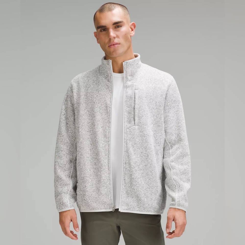 Men’s Lululemon Sojourn Fleece-Lined Knit Jacket.